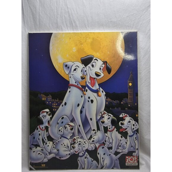 Vintage Walt Disneys 101 Dalmatians Wooden Movie Poster Osp Publishing 20"×16" - Picture 1 of 12